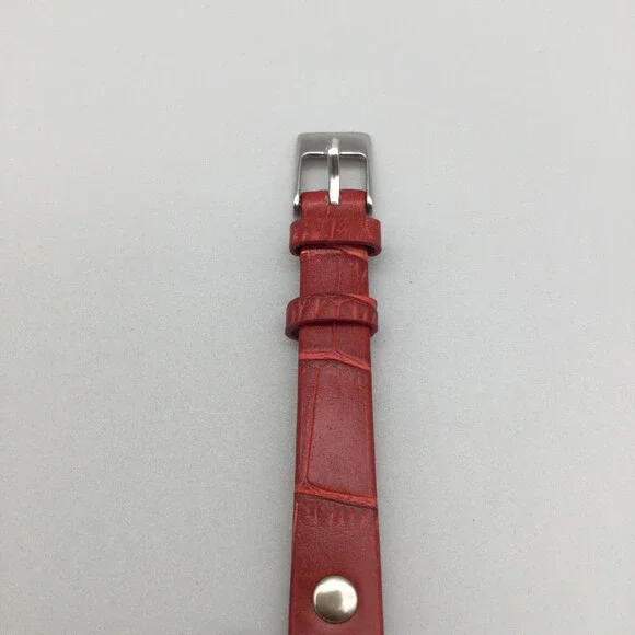 Disney Watch Women Mickey Mouse 22mm Silver Tone Leather Band Charm New Battery - Picture 9 of 15